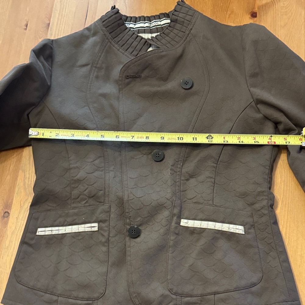 New! Armani Collezioni Textured Button-Up Jacket Size 4 - Picture 10 of 12